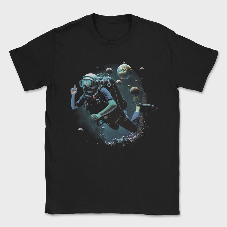 Sea Diver Diving Between Planets, Tricou Barbati (Unisex)