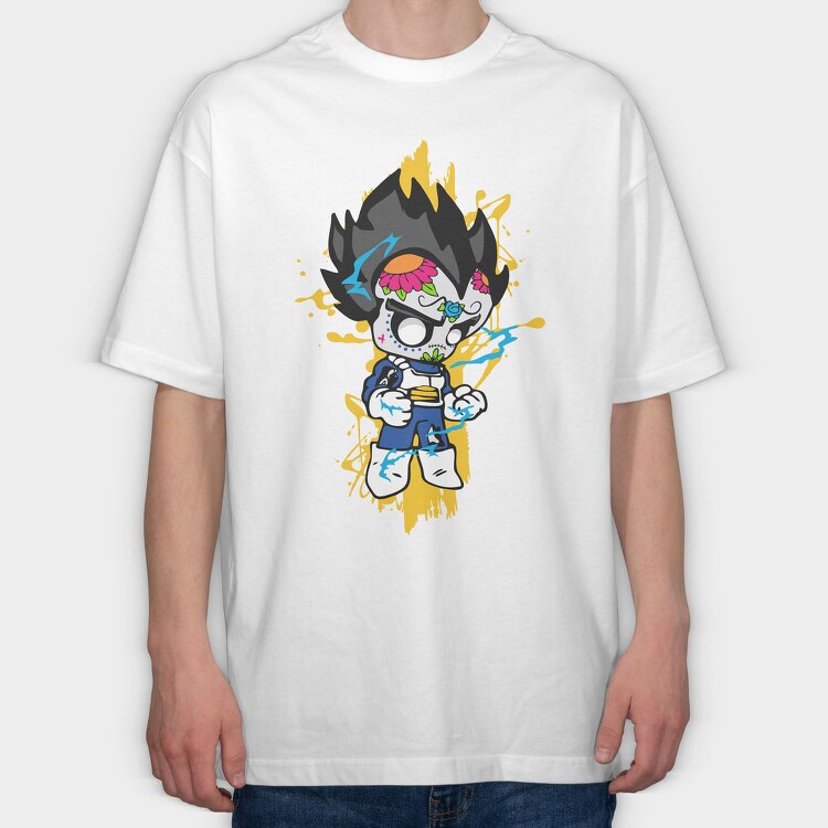 Day Of The Dead Vegeta, Tricou Oversize Barbati (Unisex)