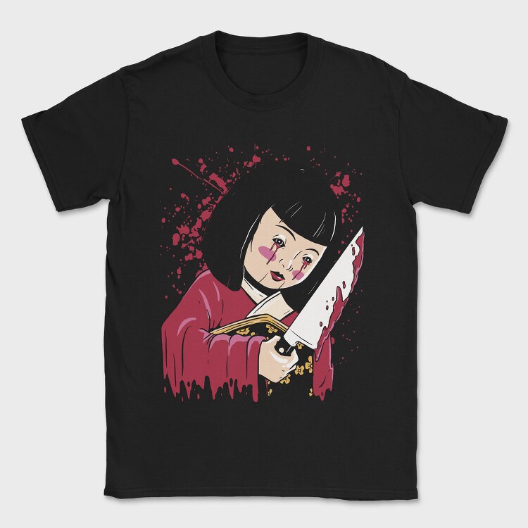 Scary Japanese Doll, Tricou Barbati (Unisex)