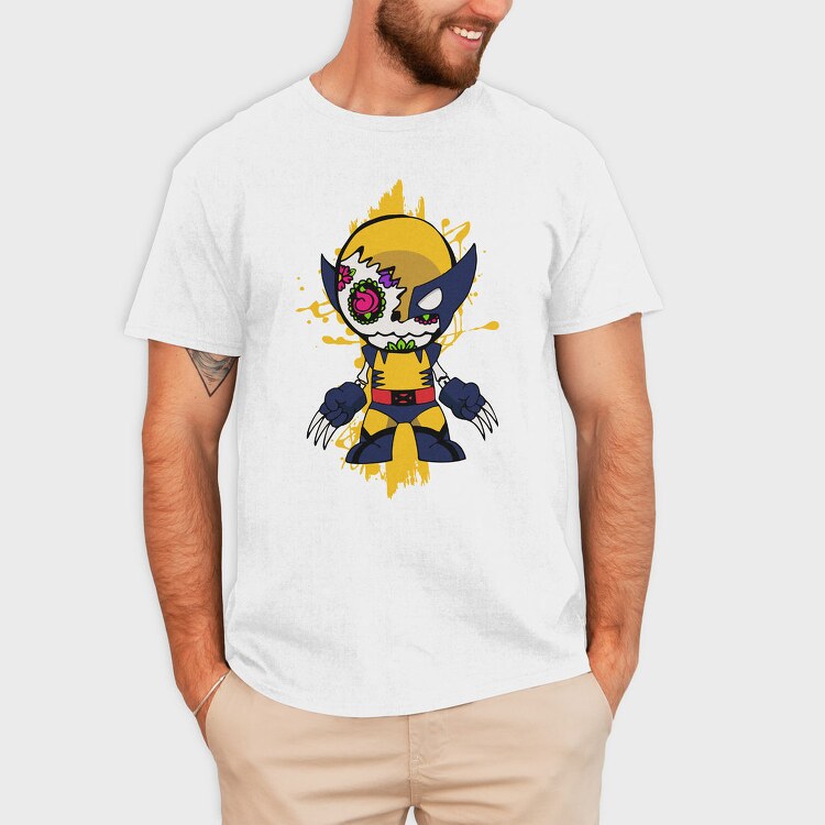 Day Of The Dead Wolverine, Tricou Barbati (Unisex)