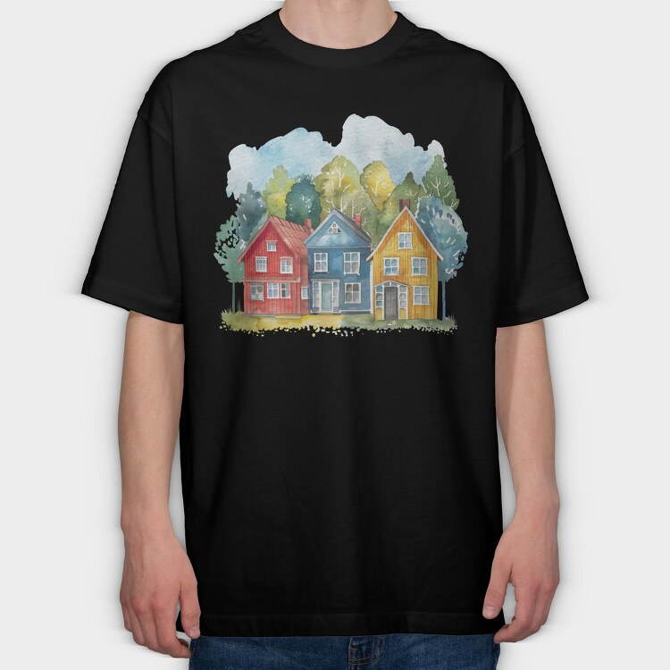 Houses 23 Night, Tricou Oversize Barbati (Unisex)