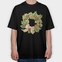 Holly Wreath Bow, Tricou Oversize Barbati (Unisex)