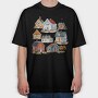 Houses 5, Tricou Oversize Barbati (Unisex)
