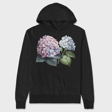Hydrangea Flower Symphony, Hanorac Oversize Barbati (Unisex)