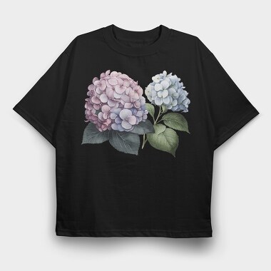 Hydrangea Flower Symphony, Tricou Oversize Barbati (Unisex)