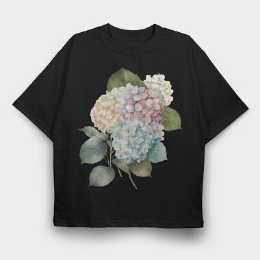 Hydrangea Flowers 64978827, Tricou Oversize Barbati (Unisex)