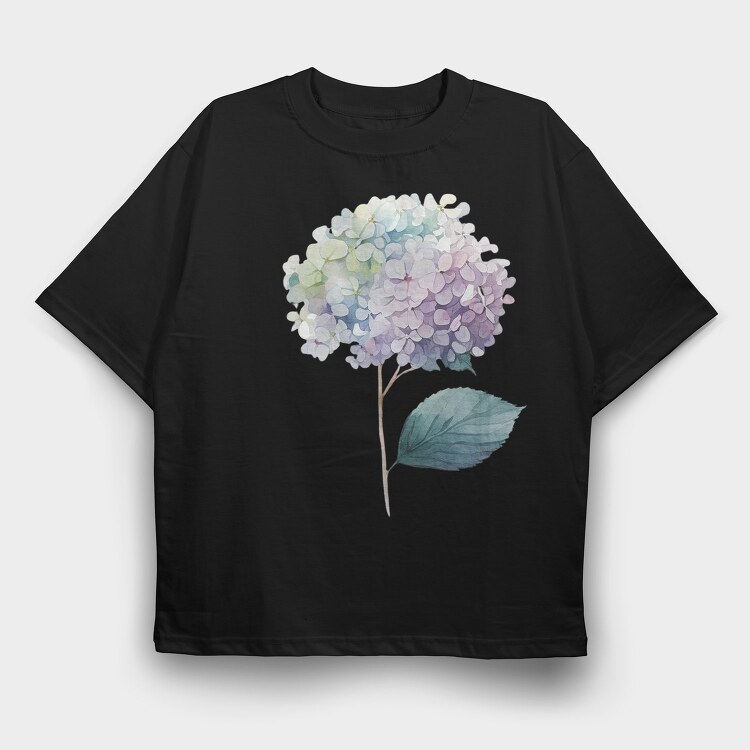 Hydrangea Flowers Bloom, Tricou Oversize Barbati (Unisex)