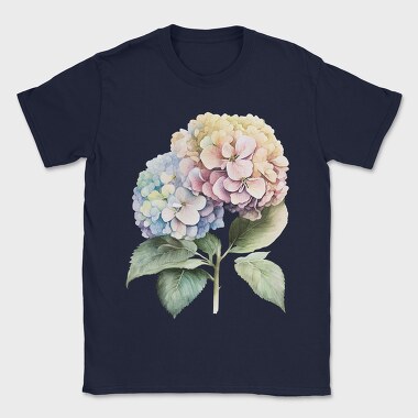 Hydrangea Flowers Watercolor, Tricou Barbati (Unisex)