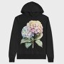 Hydrangea Flowers Watercolor, Hanorac Oversize Barbati (Unisex)
