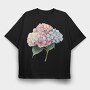 Hydrangea Flowers Wm, Tricou Oversize Barbati (Unisex)
