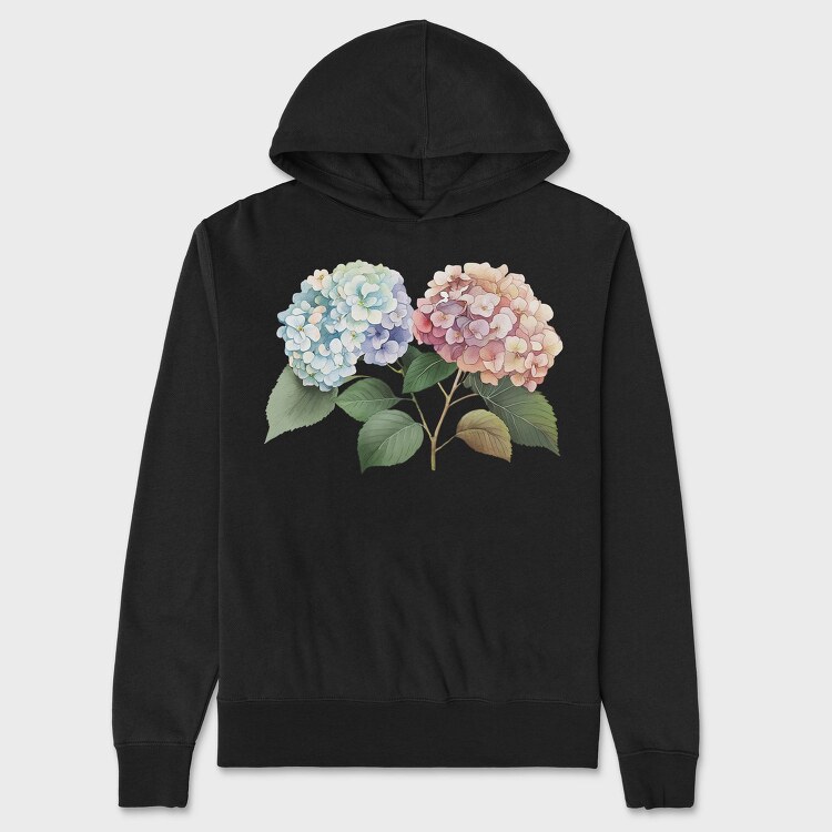 Hydrangea Petal Symphony, Hanorac Oversize Barbati (Unisex)
