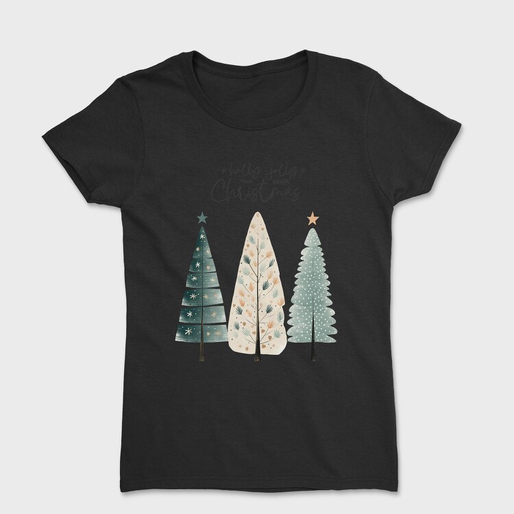 Hygge Christmas Trees, Tricou Femei
