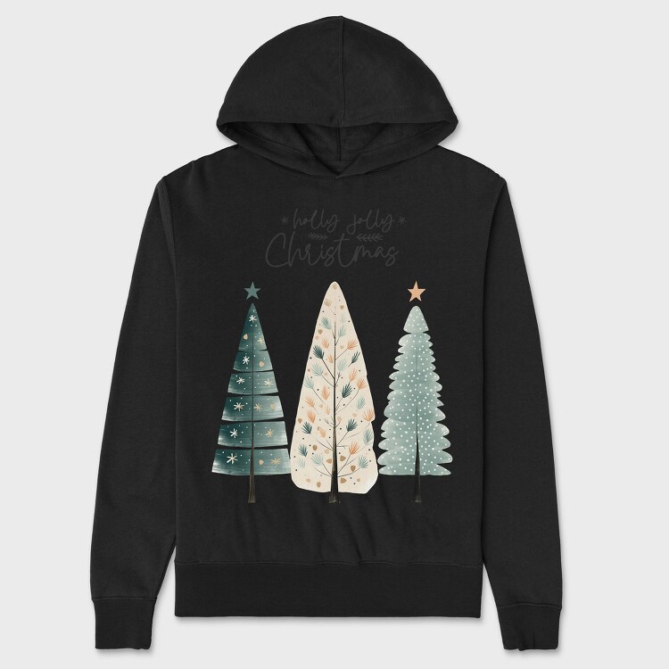 Hygge Christmas Trees, Hanorac Oversize Barbati (Unisex)
