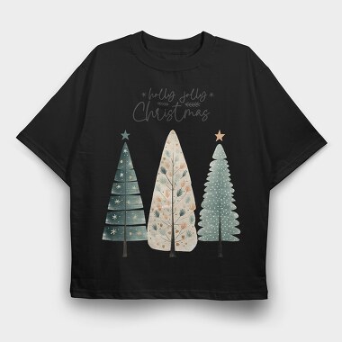 Hygge Christmas Trees, Tricou Oversize Barbati (Unisex)