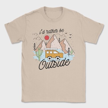 I D Rather Be Outside, Tricou Barbati (Unisex)