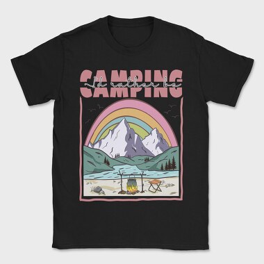 I D Rather Camping, Tricou Barbati (Unisex)