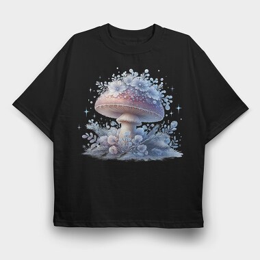 Ice Mushroom Frost, Tricou Oversize Barbati (Unisex)