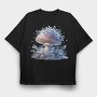 Ice Mushroom Frost, Tricou Oversize Barbati (Unisex)