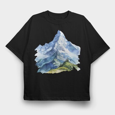 Ice Peak Cliff, Tricou Oversize Barbati (Unisex)