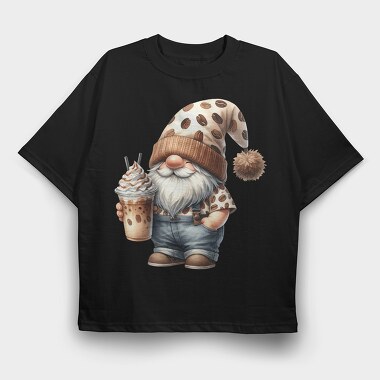 Iced Coffee Gnome, Tricou Oversize Barbati (Unisex)
