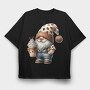 Iced Coffee Gnome, Tricou Oversize Barbati (Unisex)