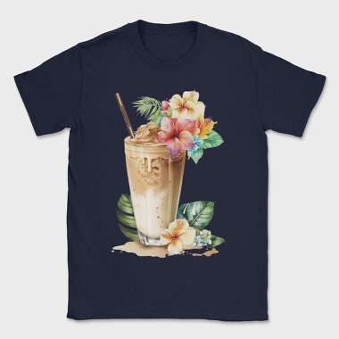 Iced Coffee Tropical Flowers, Tricou Barbati (Unisex)
