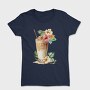 Iced Coffee Tropical Flowers, Tricou Femei