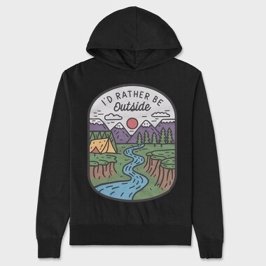 Id Rather Be Be Outside, Hanorac Oversize Barbati (Unisex)