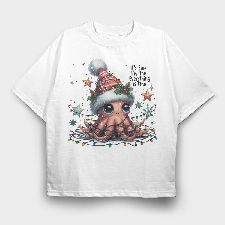 Its Fine Im Fine, Tricou Oversize Barbati (Unisex)