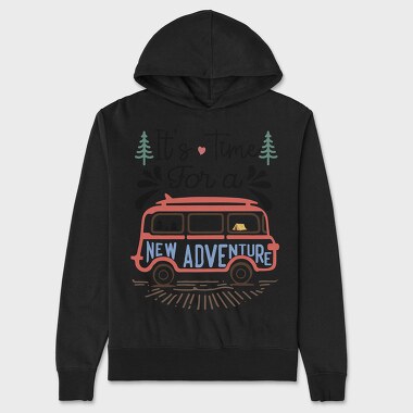 Its Time For A New Adventure, Hanorac Oversize Barbati (Unisex)