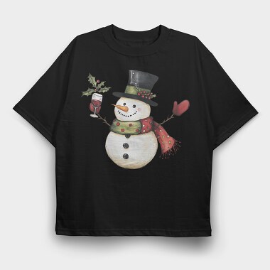 Jolly Snowman Sip, Tricou Oversize Barbati (Unisex)