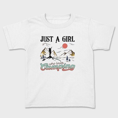 Just A Girl Loves Camping, Tricou Copii