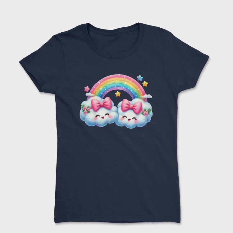 Kawaii Cloud Rainbow, Tricou Femei
