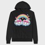 Kawaii Cloud Rainbow, Hanorac Oversize Barbati (Unisex)