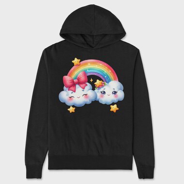 Kawaii Clouds Joy, Hanorac Oversize Barbati (Unisex)