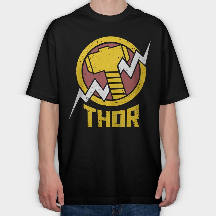 Thor Hammer, Tricou Oversize Barbati (Unisex)