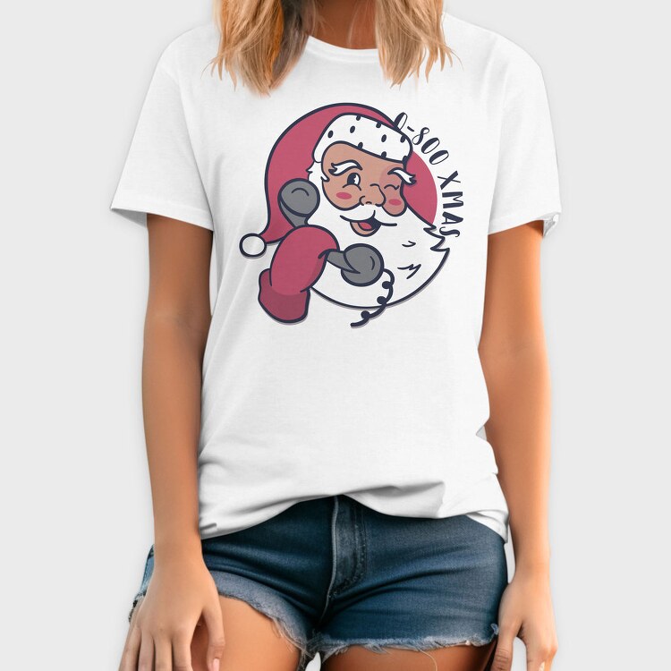 Santa Boxing Xmas, Tricou Barbati (Unisex)