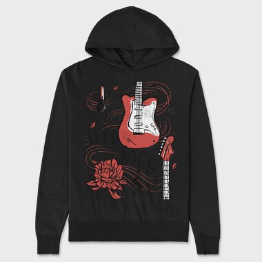 Electric Guitar Music Let S Rock, Hanorac Oversize Barbati (Unisex)