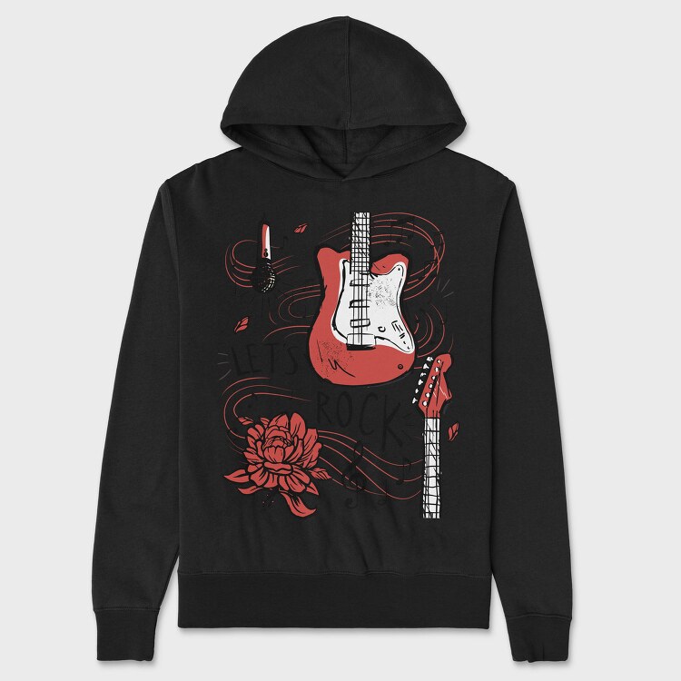 Electric Guitar Music Let S Rock, Hanorac Oversize Barbati (Unisex)