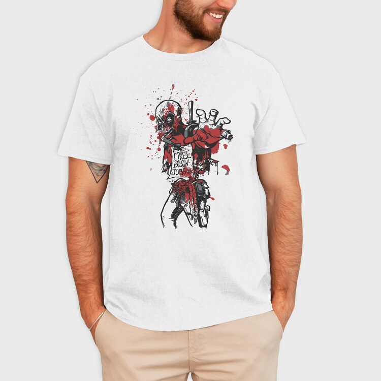 Deadpool Free Blow Jobs, Tricou Barbati (Unisex)