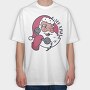 Santa Boxing Xmas, Tricou Oversize Barbati (Unisex)