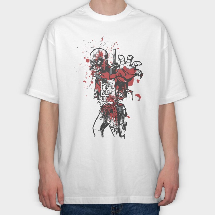 Deadpool Free Blow Jobs, Tricou Oversize Barbati (Unisex)