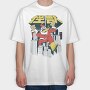Santa Fist City, Tricou Oversize Barbati (Unisex)