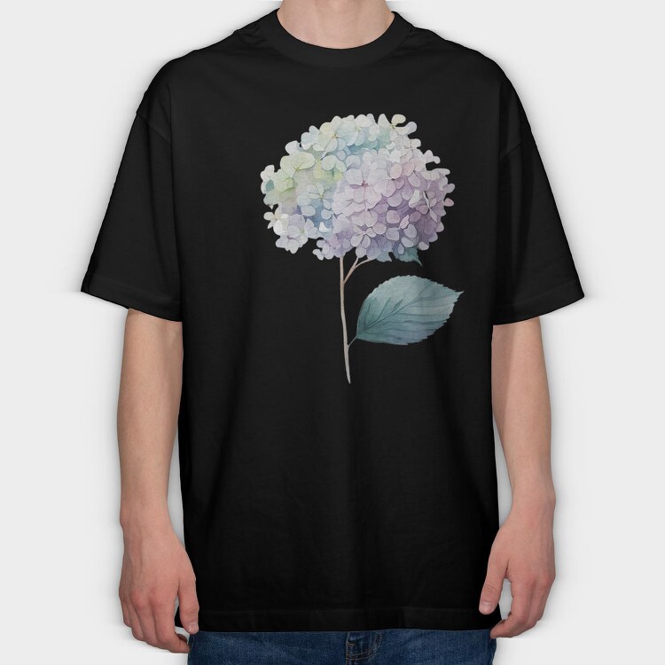 Hydrangea Flowers Bloom, Tricou Oversize Barbati (Unisex)