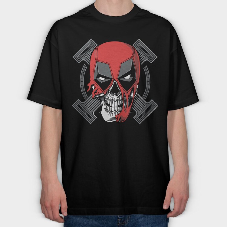 Red Skull Hammer, Tricou Oversize Barbati (Unisex)