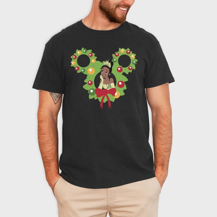 Tiana Holiday Wreath, Tricou Barbati (Unisex)