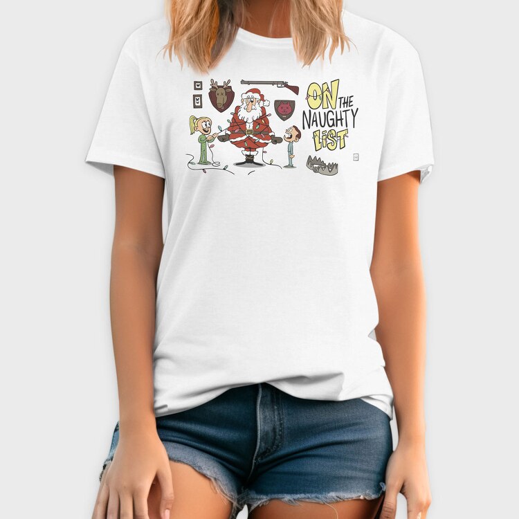 Santas Naughty List, Tricou Barbati (Unisex)