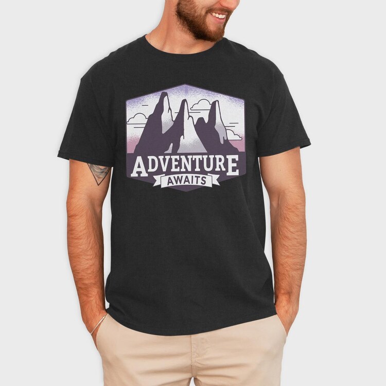 Adventure Awaits, Tricou Barbati (Unisex)