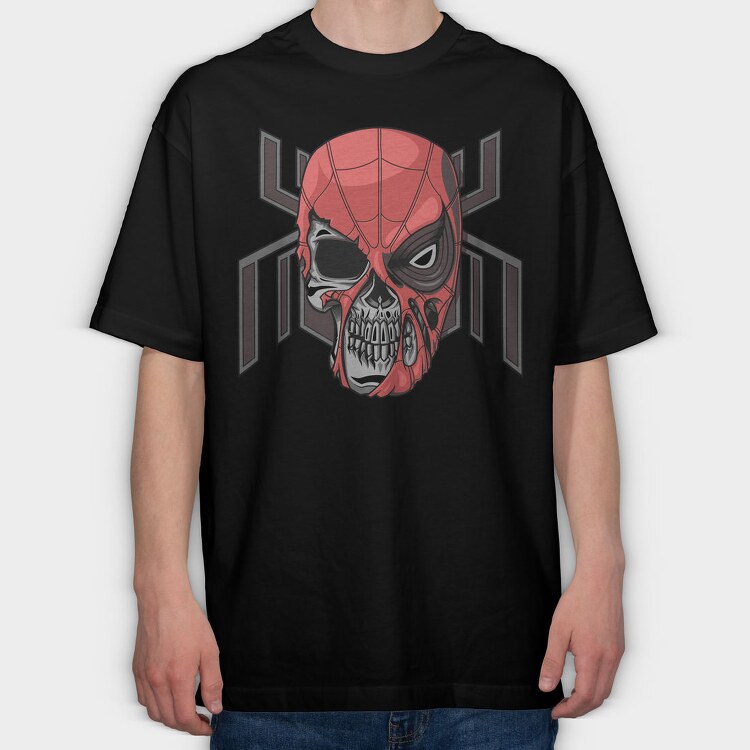Red Skull Spider, Tricou Oversize Barbati (Unisex)