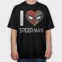 I Heart Spider Man, Tricou Oversize Barbati (Unisex)